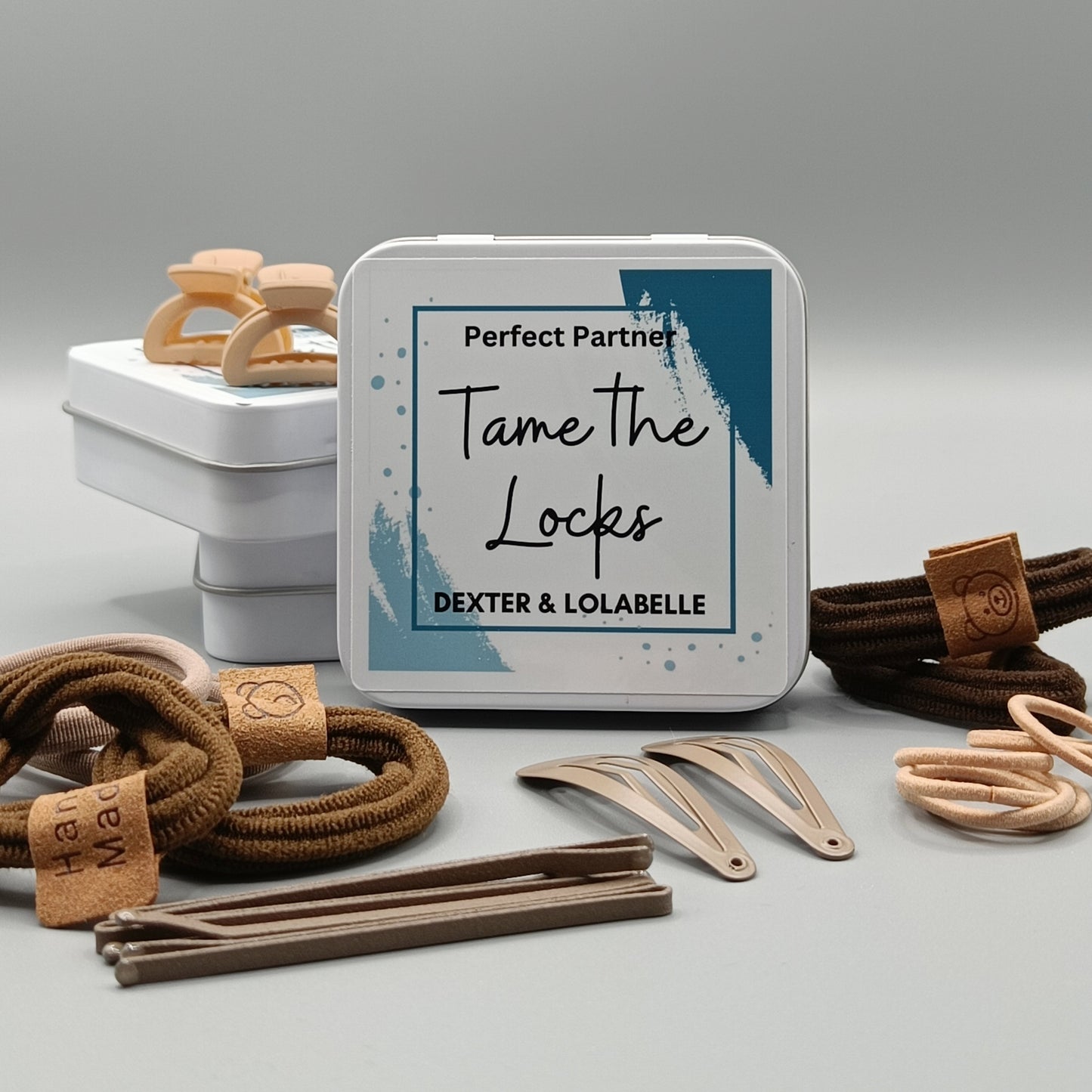 Tame the Locks Hair Tie Tin