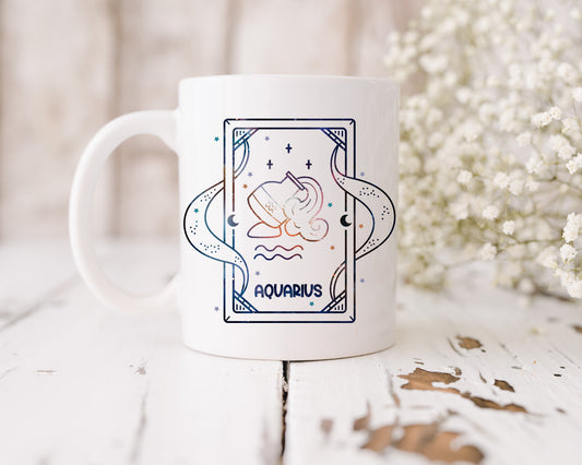 Aquarius star sign mug
